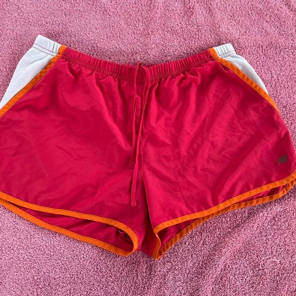 New Balance Pants - New Balance Orange Pink White Womens Drawstring Activewear Womens Running Shorts
